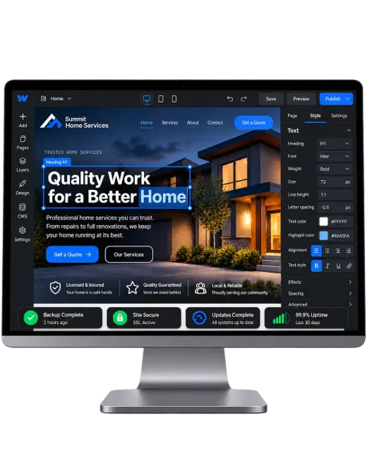 Website hosting and maintenance