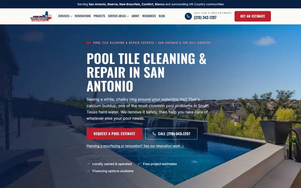 South Texas Pool Tile Cleaning